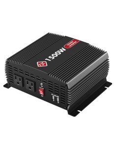 FJC 1500 Watt High Efficiency DC to AC Power Inverter with Dual Outlets and Dual USB Ports
