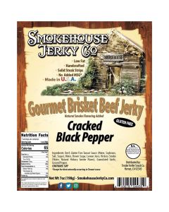 THS544352 image(0) - Tender Heifer Snack Co. Cracked Black Pepper Gourmet Beef Brisket Jerky - 7 Ounce
