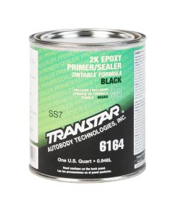 Transtar Autobody Products 6164 - 2K Epoxy Primer Sealer/Groundcoat - 1 qt Can - Black - 1:1:10 Mixing - 520 sq-ft/ Gallon at 1 mil Coverage