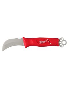 MLW48-22-1923 image(1) - Milwaukee Tool Lineman�s Blunt Tip Hawkbill Knife w/ STICKWORK 3in1 Ring