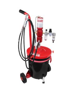Zeeline by Milton ZE3574PKC - 60:1 Premium Grease Pump for 25-50 Lbs. Pails Package w/Cart