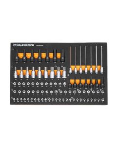 KDTGWMSBSKCBSAE image(0) - GearWrench 88 Piece 1/4", 3/8", 1/2" Drive SAE Bit Socket Set in Foam Storage Tray