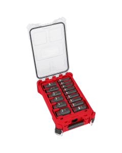 MLW49-66-6802 image(1) - Milwaukee Tool SHOCKWAVE Impact Duty Socket 1/2&rdquo; Dr 15PC SAE PACKOUT Set