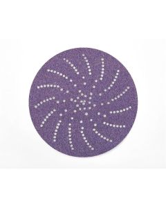 MMM31482 image(1) - 3M Cubitron II 31482 737U Series Multi-Hole Clean Sanding Abrasive Disc, 6 in Dia, 240+ Grit, Hook and Loop, Purple