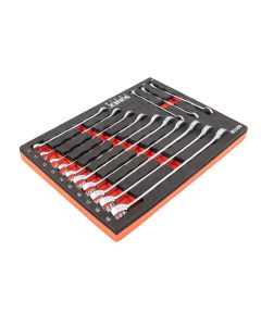 SUN9911M image(4) - SUNEX 13 Pc. V-Groove Metric Wrench Set in EVA Foam 7mm-19mm