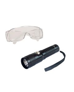 TRATPLTM image(0) - Tracer Products LeakTracker MINI cordless, UV LED flashlight, with (3) AAA batteries & TP9939 glasses (CE, UKCA)