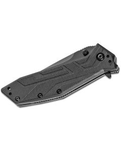 KER1990 image(1) - Kershaw Brawler Assisted Open Liner Lock Tanto Blade EDC Folding Pocket Knife - Black
