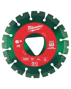 MLW49-93-7262 image(3) - Milwaukee Tool Green 6&rdquo; x .100&rdquo; Diamond Blade for Green Concrete