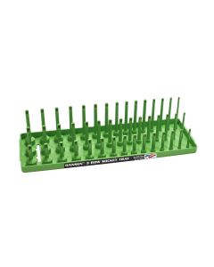 Hansen Global 3/8" Metric 3-Row Socket Tray - Green