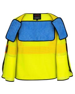 SRWV1026260U-3XL image(3) - Pioneer Safety Vest with Cooling Panels - ANSI 107-2020 Class 2 Type R  - Color:  Hi-Vis Yellow  - Size: 3XL