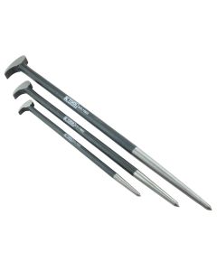 KTI71604 image(1) - K Tool International 3 Piece Roll Head Ladyfoot Pry Bar Set