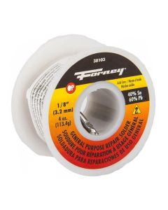 Forney Industries Solder, General Purpose Repair, Acid Core, 1/8 in, 4 Ounce