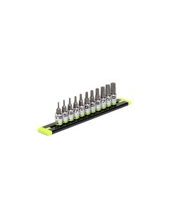 GETGE11ASSHSRPT image(1) - Grip Edge Tools 11-PC 1/4'' Dr Short SAE RPT Hex Driver Set