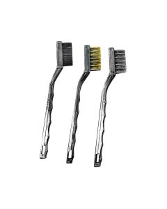 KTI74103 image(0) - K Tool International Mini Brush Set 3 Piece (Brass/Nylon/Steel Brushes)