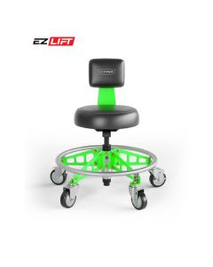 VYPRSM-B-EXG-EZ image(0) - Vyper Industrial 400 lb Capacity Limited Edition Robust Steel Max Ez-Lift Shop Chair - Black/Extreme Green