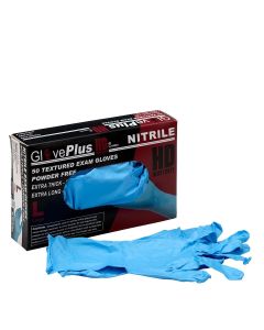 First Aid Only Nitrile Exam Gloves Heavy Duty (8 mil thickness) Large 50/box