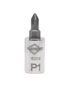 MAY16209 image(1) - Mayhew Mayhew No. 1 Phillips&reg; Short Insert Socket Bit, 1/4-Inch Drive