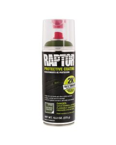 UPO4887 image(1) - U Pol Products RAPTOR UP4887 2K Bedliner Aerosol, 13.2 oz Aerosol Can, Olive Green, 14.5 sq-ft Coverage