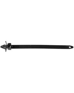 AUVECO 14298 Releasable Cable Strap, 140 mm L x 8 mm W, Nylon, Black
