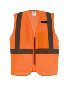 MLW48-73-2257 image(0) - Milwaukee Tool Class 2 High Visibility Orange Mesh One Pocket Safety Vest - 2X/3X (ANSI/CSA)