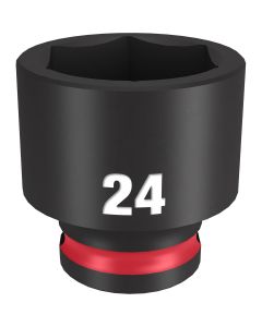 MLW49-66-6147 image(1) - Milwaukee Tool SHOCKWAVE Impact Duty  3/8"Drive 24MM Standard 6 Point Socket