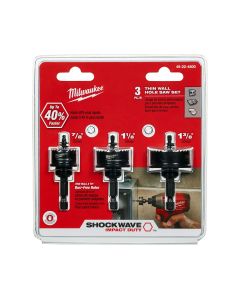MLW49-22-4800 image(1) - Milwaukee Tool 3-PC SHOCKWAVE IMP HOLE SAW HIT