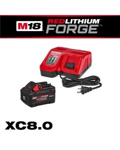 MLW48-59-1881 image(1) - Milwaukee Tool M18&trade; REDLITHIUM&trade; FORGE&trade; XC8.0 Starter Kit