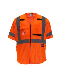 MLW48-73-5148 image(4) - Milwaukee Tool Class 3 High Visibility Orange Safety Vest - 4XL/5XL