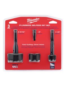 MLW49-22-0030 image(1) - Milwaukee Tool Plumbers' Selfeed Bit Kit (3 PC)
