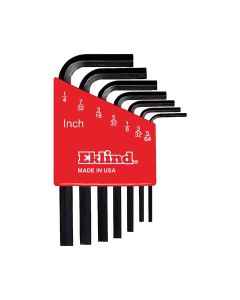 EKL10107 image(0) - Eklind Tool Company HEX KEY SET 7 PC SAE SHORT 5/64-1/4IN.