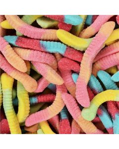 Tender Heifer Snack Co. Gummy Sour Neon Worms Gummies Candy - 10 Ounce