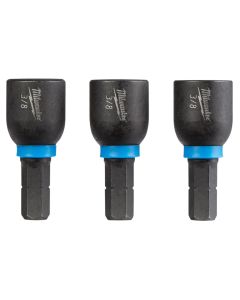 MLW49-66-4515 image(1) - Milwaukee Tool SHOCKWAVE Impact Duty 3/8&rdquo; Insert Magnetic Nut Driver 3PK
