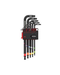 GETLKHS13LS image(0) - GripEdge Tools GripEdge 13-PC Long SAE Hex Key Set