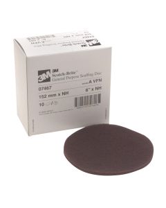 3M 6" MAROON SCUFF DISCS HOOKIT 10/BOX