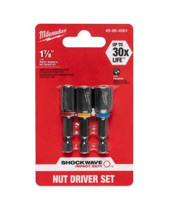 MLW49-66-4561 image(2) - Milwaukee Tool SHOCKWAVE Impact Duty 1-7/8" Magnetic Nut Driver Set 3PC