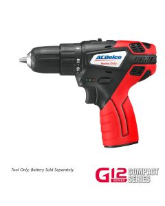 ACDARD12119T image(0) - ACDelco ACDelco ARD12119T G12 Series 12V Cordless Li-ion 3/8"? 265 In-lbs. Compact Drill Driver - Bare Tool Only
