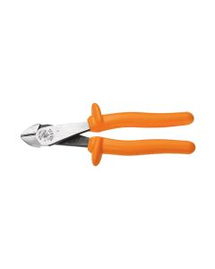 KLED200048INS image(0) - Klein Tools Diagonal Cutting Pliers, Insulated, Heavy-Duty, Angled Head, 8-Inch