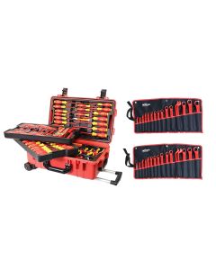 WIH32801 image(1) - Wiha Tools 112 Piece Master Electrician's Insulated Tool Set in Rolling Hard Case