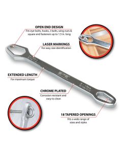 Wilmar Corp. / Performance Tool 11" Universal Double Box Wrench
