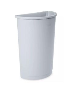 ULIH-1865GR image(0) - Uline Rubbermaid&reg;Half-Round Trash Can - 21 Gallon, Gray