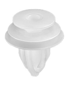 AUVECO 18876 Triple Head Type 10 Trim Board Retainer, (13 mm Dia Top x 18 mm Dia Bottom) Head, Nylon, White