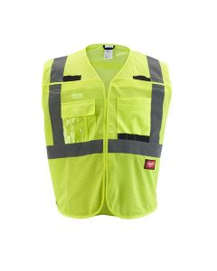 MLW48-73-5122 image(1) - Milwaukee Tool Class 2 Breakaway High Visibility Yellow Mesh Safety Vest - L/XL