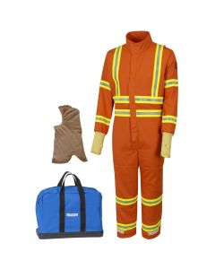 OBRGES6A-ES-3XL image(0) - OBERON Suit Kit - Gas Extraction - 6 Second GES6 - Comes with Coveralls, Balaclava and Carrying Bag - With Escape Strap  - Color: Orange - Size: 3XL