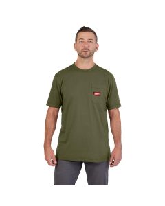 MLW605GN-L image(1) - Milwaukee Tool GRIDIRON Pocket T-Shirt - Short Sleeve Green L