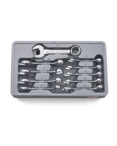 KDT81904 image(0) - GearWrench 10 Piece 12 Point Stubby Combination Metric Wrench Set