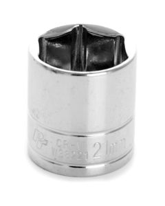 WLMW38221 image(0) - Wilmar Corp. / Performance Tool 3/8'' Dr 6pt Std. Socket 21mm