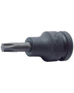 KKN14025-60-T45 image(0) - Ko-ken USA 14025.60-T45 1/2 Sq. Dr. Bit Socket TORX T45 Length 60mm