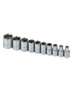 SKT4910 image(0) - S K Hand Tools SOCKET SET 1/4IN. DRIVE 10 PC SAE STD 6 POINT
