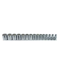 KTI27501 image(2) - K Tool International SOC SET 15PC 3/8DR MET 12PT
