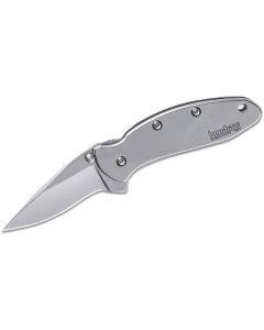 KER1660 image(1) - Kershaw Leek Assisted Open Frame Lock Drop Point Blade EDC Folding Pocket Knife - Silver